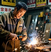 臻興招牌的專業招牌製作技師